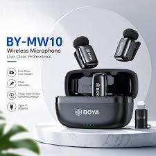 BOYA BY-MW10 Wireless Microphone | Original Wireless Lavalier Microphone System for Video Recording, Interviews & Content Creation
