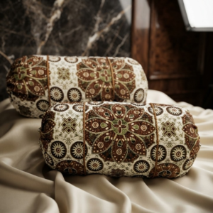 Luxury 2 Piece Soft Velvet Jacquard Gol Pillow Cover Set 36 x 17 Easy Washable Color Fast