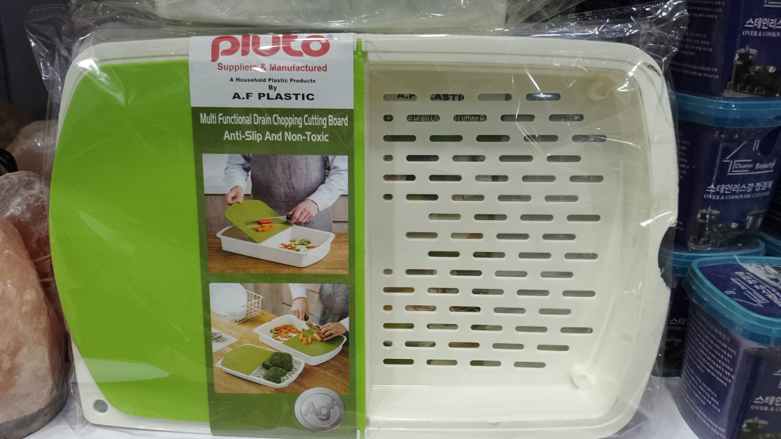 Cutting Boards Kitchen Dining 3-in-1 Kitchen Cutting Board Plastic Cutting Board Block and Drain Basket Storage Box Cutting Mat Kitchen Tool Durable and Non-Greasy Kitchen Tool - Image 5