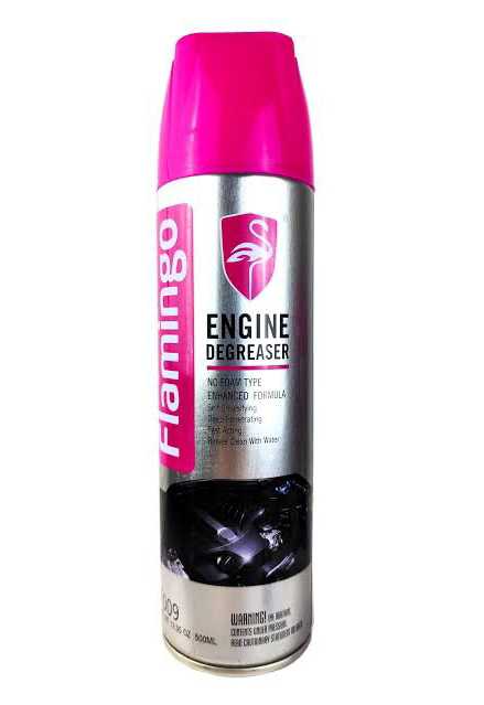 Flamingo Engine Degreaser Foam Spray 650ML โ Heavy Duty Engine Cleaner for Cars & Motorcycles | Removes Oil, Grease & Dirt | Safe for Metal, Rubber & Plastic