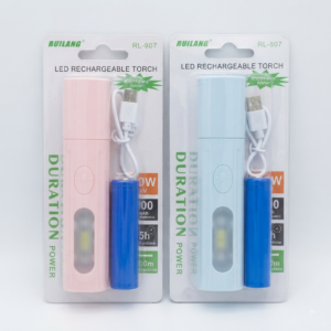 Ruilang RL-807 LED Rechargeable Flashlight - Lighting Product Designed For Illumination And Daily Lighting Routine (Random Color)