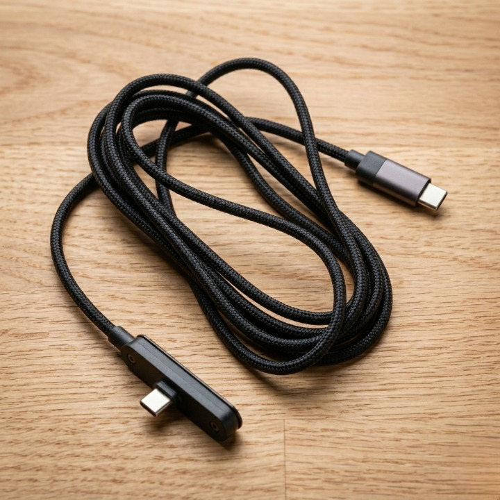 240W Ultra Fast USB-C to USB-C Charging Cable with Built-in Foldable Phone Stand โ Premium Braided Data Cord - Image 2