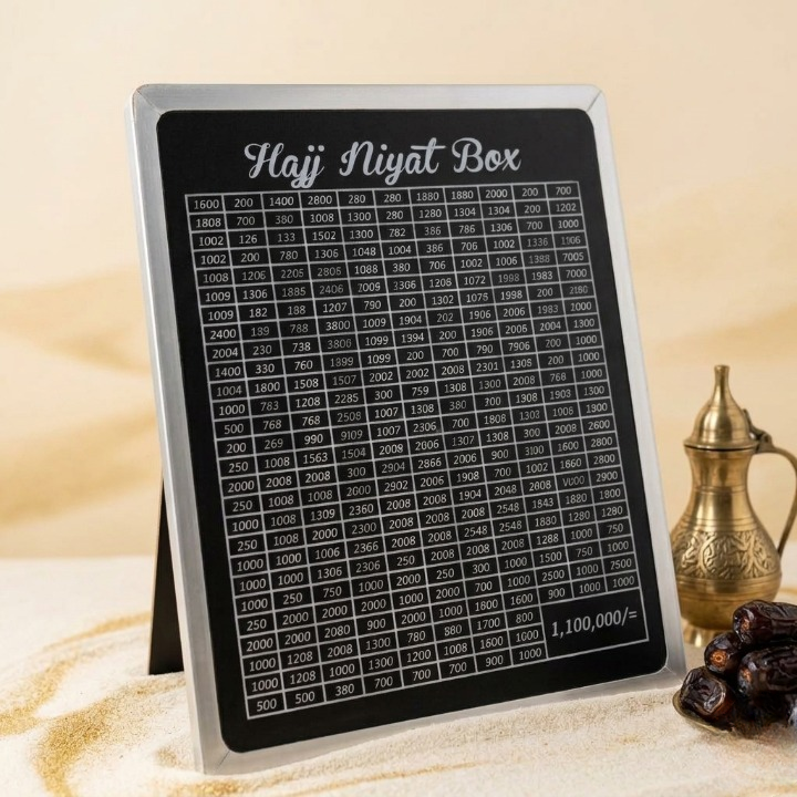 Hajj Niyat Box โ Premium Islamic Savings Tracker & Goal-Oriented Money Box - Non-Assembled