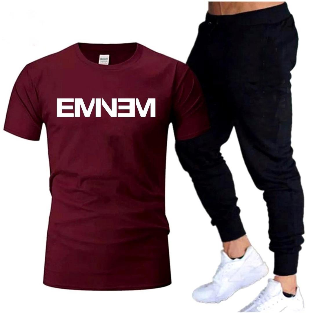Premium Micro Menโs Tracksuit Emnem Print โ Comfortable Sportswear | Gym & Workout Suit - Image 4
