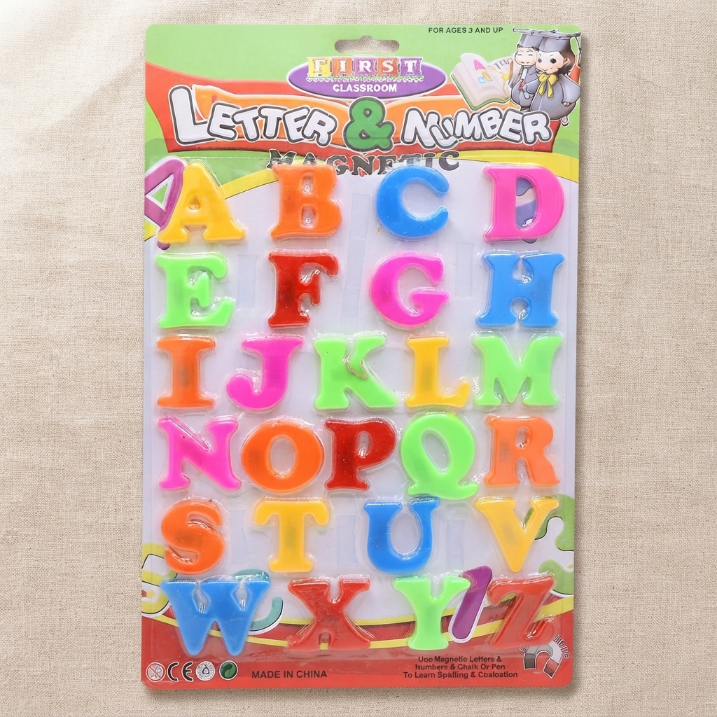 Magnetic Letter And Number Educational Set - Toy Accessory Designed For Entertainment And Daily Play Routine (Random Color)