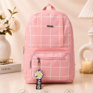Premium Grid Design Backpack for Students | Lightweight School & College Bag