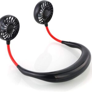 Rechargeable 3 Speed Neck Fan - Hanging Sports Neck Fan Heavy Duty Rechargeable Portable Hands Free Wearable Cooling Device (Random Color)