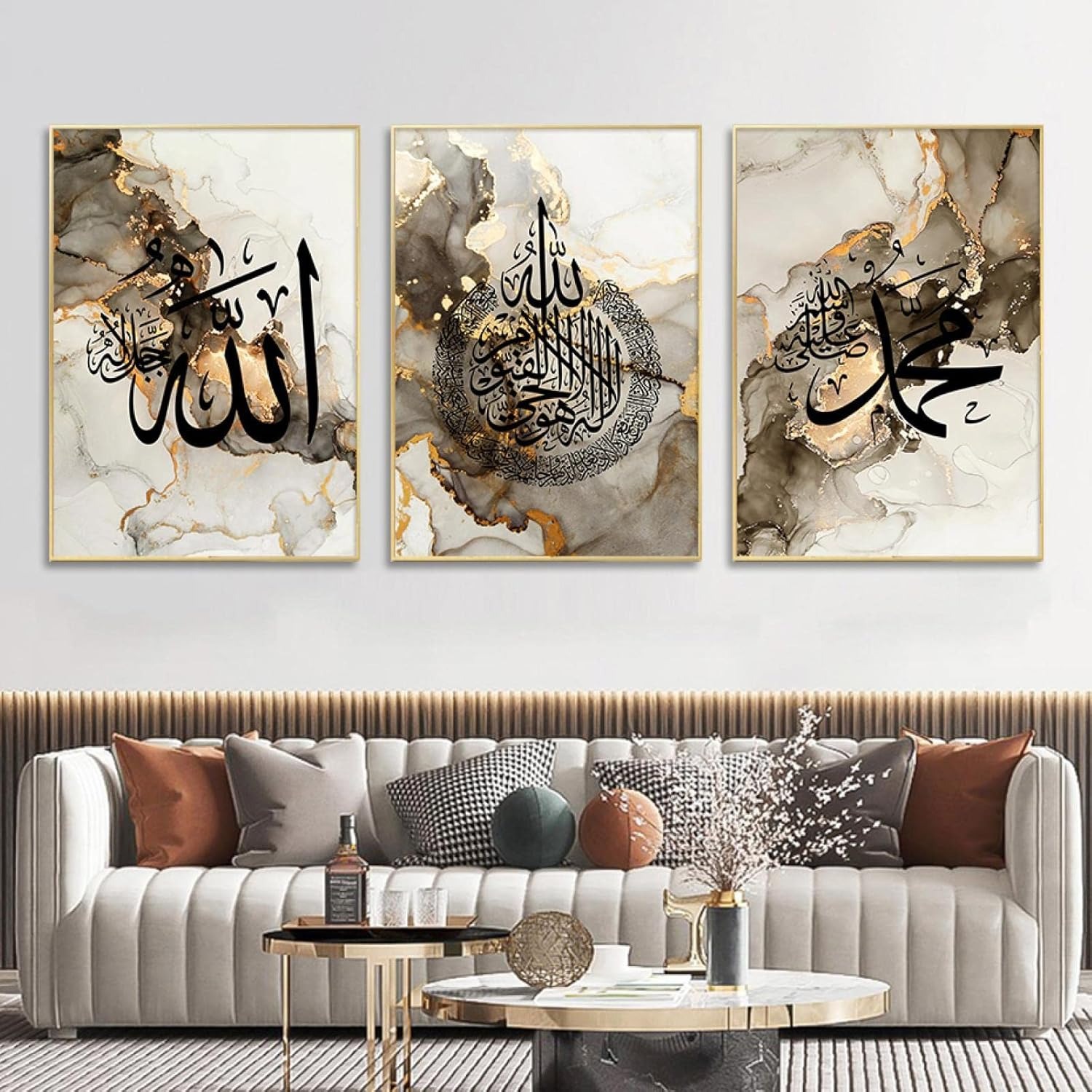 Set of 3 Premium Wall Art Photo Tiles โ Modern Home Decor Sets