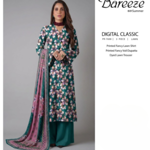 Bareeze Digital Classic 3 Piece Printed Lawn Suit โ PR-7608