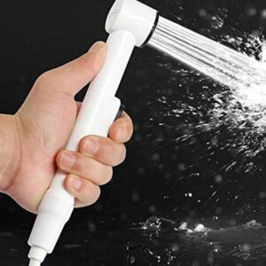 White Plastic Bidet Shower Set – Lightweight Handheld Bathroom Shattaf