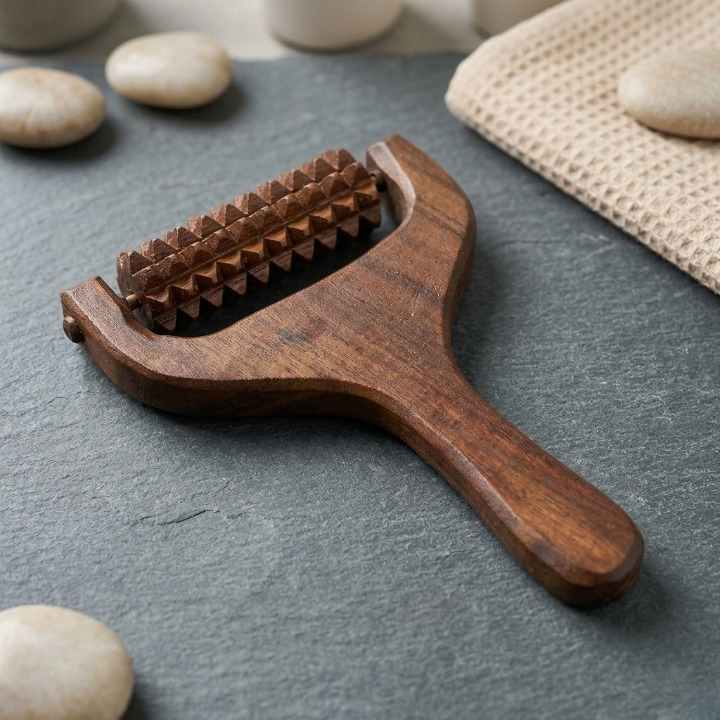 Handcrafted Wooden Scalp, Head, Neck, and Shoulder Massager โ Reflexology & Acupressure Roller - Image 3