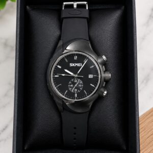 SKMEI Men’s Watch With Box– Stylish & Durable Waterproof Wristwatch