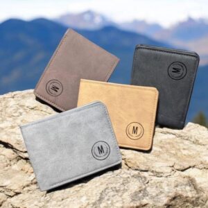 Premium Leather Wallet for Men Gray Brown Black