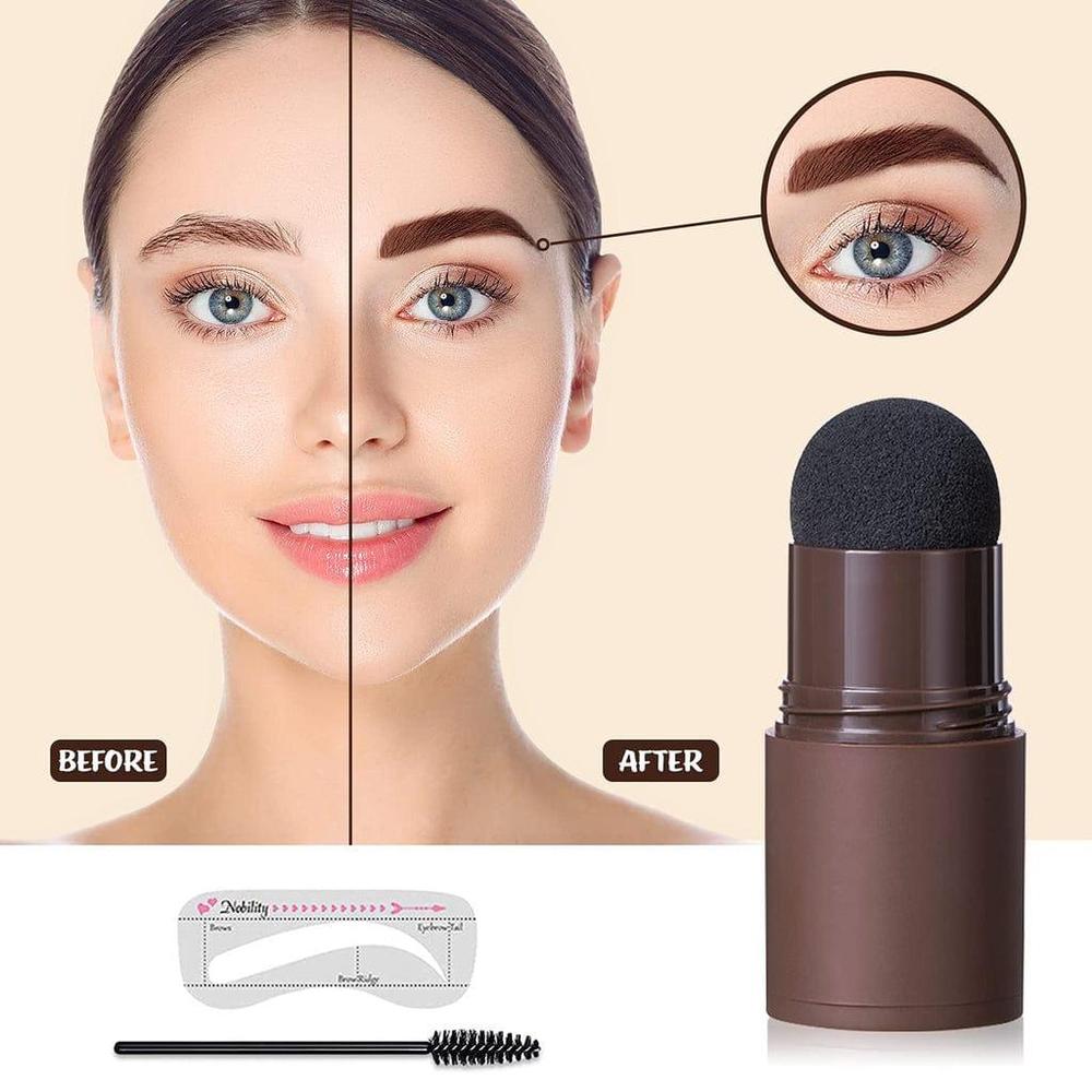 2-in-1 Hairline And Eyebrow Stamp โ Waterproof Hairline Shadow Powder with Sponge Applicator for Natural Hair & Brow Filling - Image 4