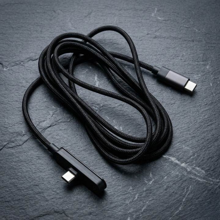 240W Ultra Fast USB-C to USB-C Charging Cable with Built-in Foldable Phone Stand โ Premium Braided Data Cord - Image 3