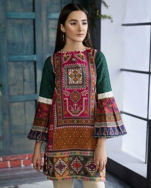 1 Piece Unstitched Digital Swiss Lawn Shirt For Girls & Women 2.5 Yard Shirt Cutting - Image 3