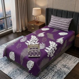 Exclusive 4 Pcs Cotton Salonica Printed Single Bedsheet
