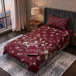 Exclusive 4 Pcs Cotton Salonica Printed Single Bedsheet