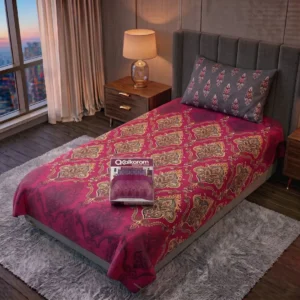 Exclusive 4 Pcs Cotton Salonica Printed Single Bedsheet