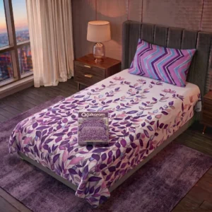 Exclusive 4 Pcs Cotton Salonica Printed Single Bedsheet