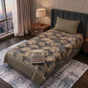 Exclusive 4 Pcs Cotton Salonica Printed Single Bedsheet