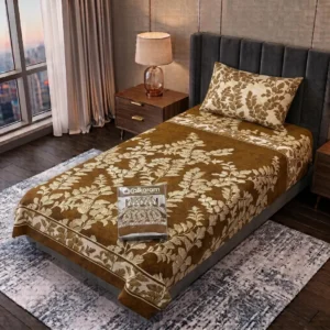 Exclusive 4 Pcs Cotton Salonica Printed Single Bedsheet