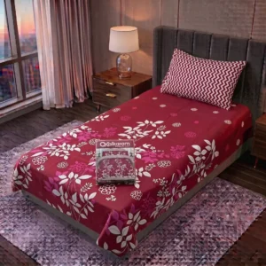 Exclusive 4 Pcs Cotton Salonica Printed Single Bedsheet