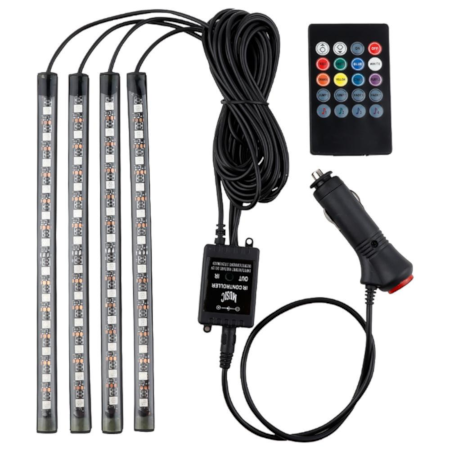 RGB Atmosphere Light for Cars & Bikes | 48 LED Bluetooth Interior Ambient Lighting Kit - Image 6