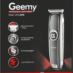 Geemy Original Professional Hair Clipper Trimmer Shaver GM-6050 With Full Accessories Kit For Precision Grooming And Styling