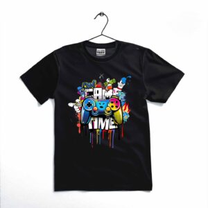 Game Time Printed Kids T Shirt Stylish Casual Comfortable Daily Wear For Boys And Girls