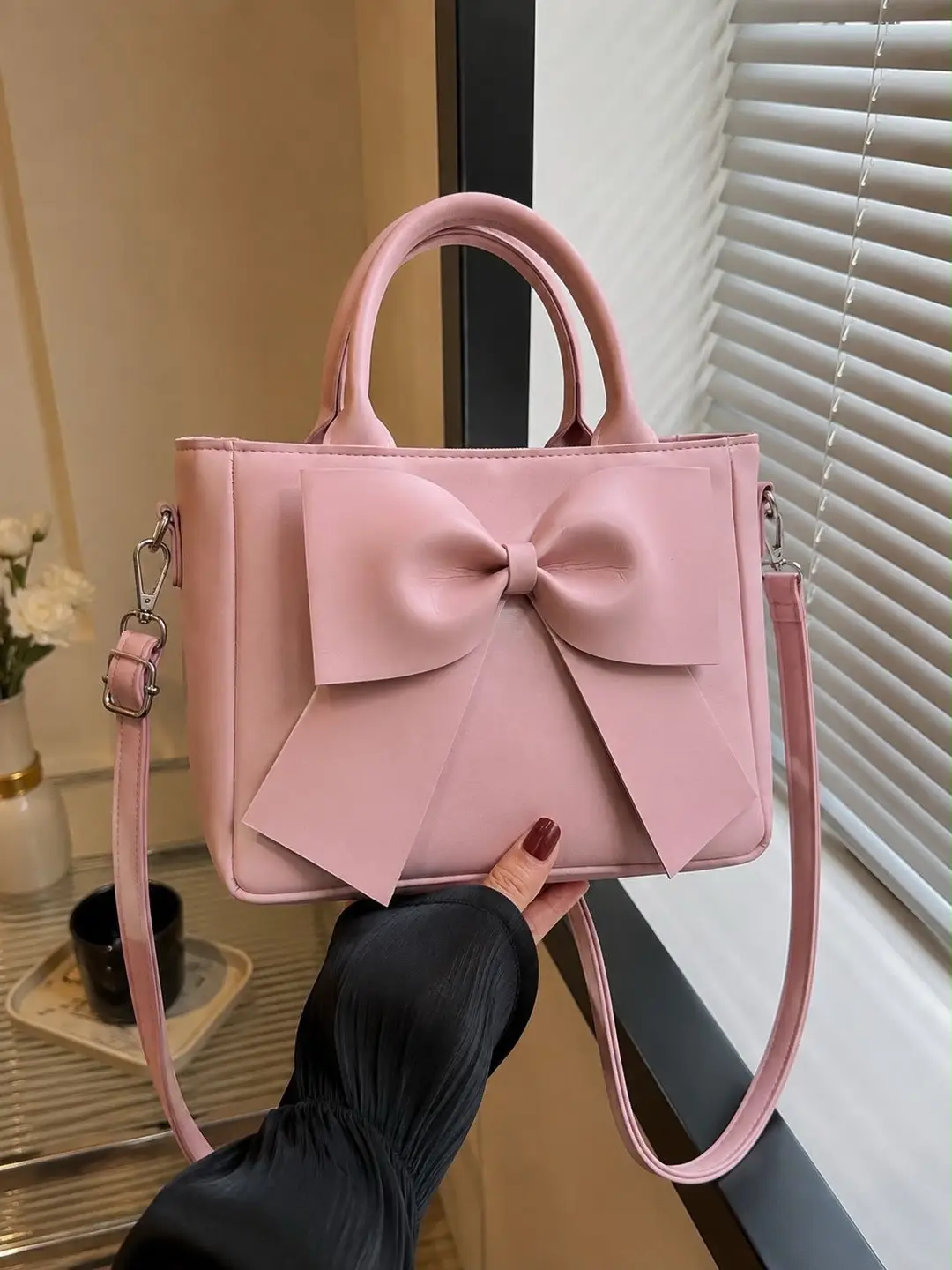 Women's Leather Plain Shoulder Bag
