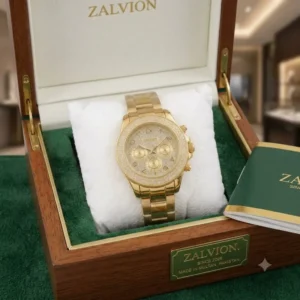 Golden Crystal Roman Dial Couple Watches