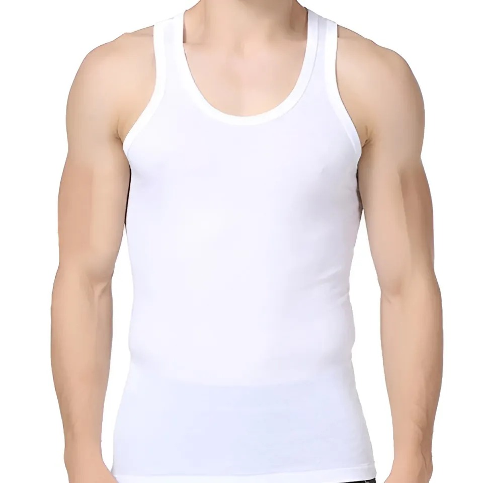 Pack of 3 White Men's Vest (Banyan) β Soft Cotton Sleeveless Undershirt for Daily Wear - Image 3