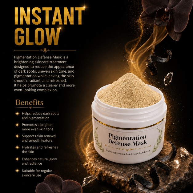 Pigmentation Defense Face Mask 50g โ Natural Brightening Mask for Dark Spots, Uneven Skin Tone & Healthy Glow - Image 2