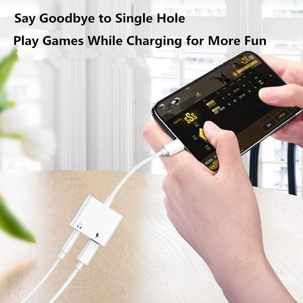 USBType C to 3.5mm Audio Adapter With Charging Port 2 in 1 Dual Port Aux Headphone Jack Connector For Type-C Models | Earphone Converter Aux Cable With Type-C Charging Jack Headset Splitter Music Converter - High Quality - Image 5