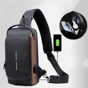 Anti-Theft Cross Body Bag With Password Lock Smooth Zippers And High-Capacity Storage For Secure Travel And Convenient Daily Use (Random Color)
