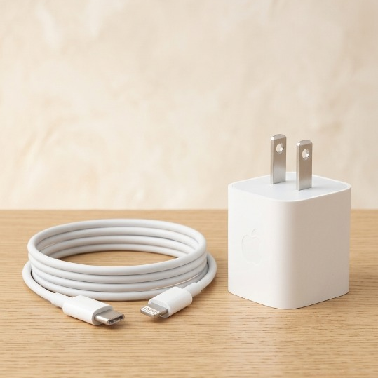 20W USB-C Power Adapter + USB-C to Lightning Fast Charging Cable (1m) Set - Image 3