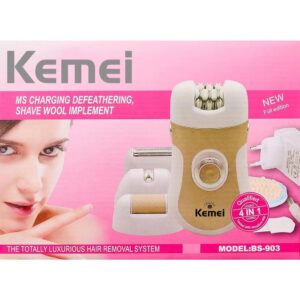 Kemei Model BS 903 4 In 1 Lady Epilator And Shaver Beauty Kit - Personal Care Accessory Designed For Hair Removal And Daily Maintenance Routine