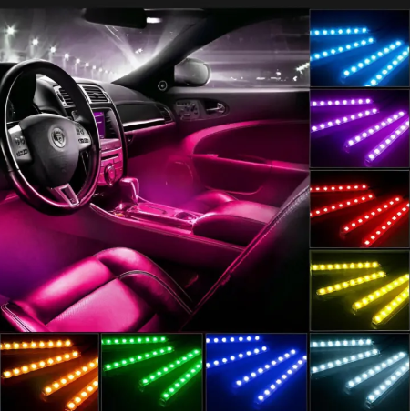 RGB Atmosphere Light for Cars & Bikes | 48 LED Bluetooth Interior Ambient Lighting Kit - Image 5