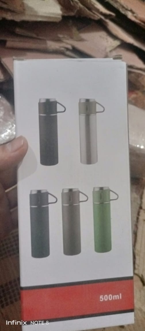 Gradient Insulated Sports Water Bottle โ Leak-Proof Flask with Motivational Time Markings - 500ml (Random Color) - Image 7