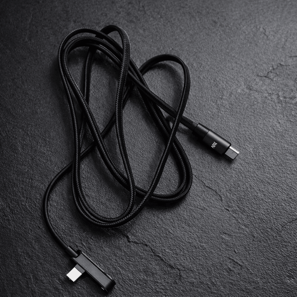 240W Ultra Fast USB-C to USB-C Charging Cable with Built-in Foldable Phone Stand โ Premium Braided Data Cord