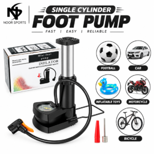 Single Cylinder Foot Air Pump with Pressure Gauge