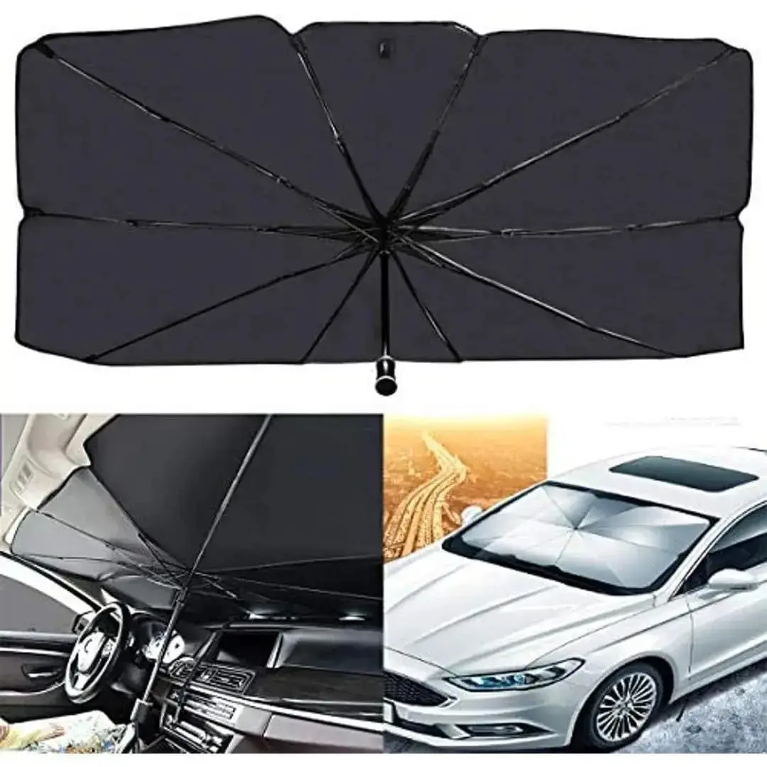 Car Windshield Umbrella Black Durable Weather Resistant - Image 5