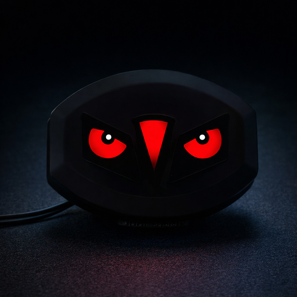 Premium Devil Eye Bike Backlight โ Universal 12V LED Brake Tail Light with Multicolor RGB Dynamic Flash for 125cc Motorcycles (Random Color) - Image 3