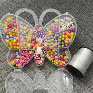 Butterfly Beads Box with Elastic Thread for DIY Crafts