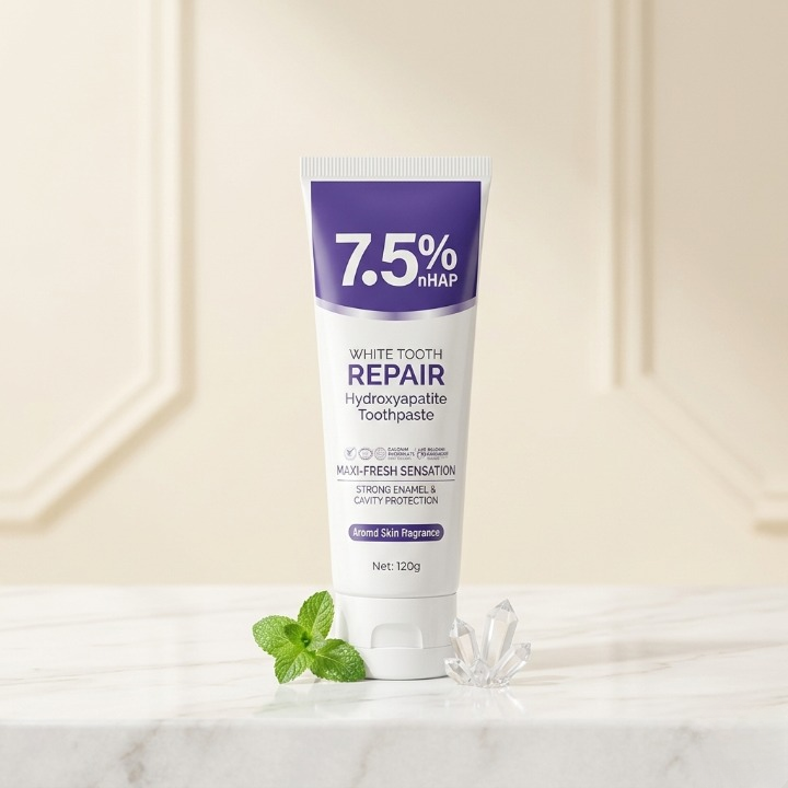 7.5% nHAP White Tooth Repair Hydroxyapatite Toothpaste – Advanced Enamel Whitening & Stain Reduction (120g) - Image 2