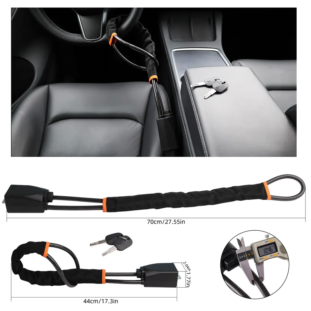 1 Pc Visibility Car Wheel Lock Universal Anti-Theft Steering Wheel Lock - Image 4
