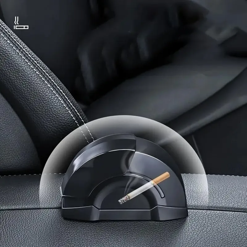 Durable Dashboard Ashtray - 1 Pc Black ABS Plastic - Image 2