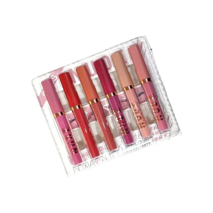 6 Pcs High Pigmented Nude Lipgloss - MultiColor - Image 2