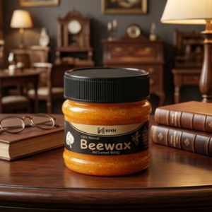 HHH 100% Natural Beewax - Premium Wood Seasoning & Furniture Polish for Restoration and Protection l 85g